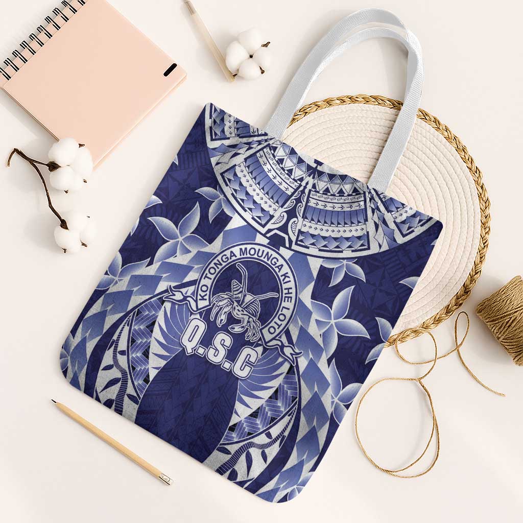 Tonga Queen Salote College Tote Bag Centenary Navy Version LT05 White Strap One Size Navy - Polynesian Pride