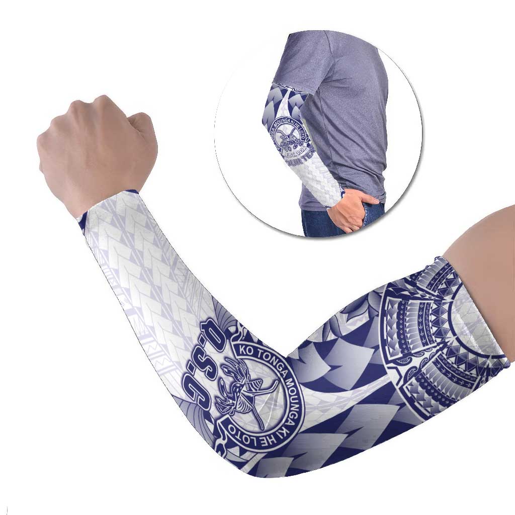 Personalised Tonga Queen Salote College Arm Sleeves Centenary White Version LT05 Set of 2 White - Polynesian Pride