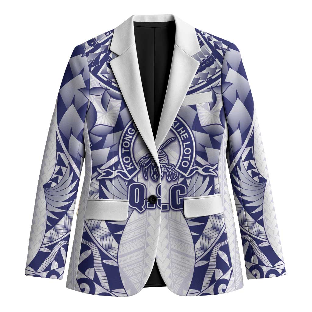 Personalised Tonga Queen Salote College Blazer Centenary White Version LT05 Unisex White - Polynesian Pride
