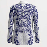 Personalised Tonga Queen Salote College Blazer Centenary White Version LT05 - Polynesian Pride