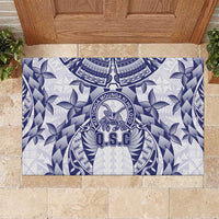 Tonga Queen Salote College Rubber Doormat Centenary White Version LT05 White - Polynesian Pride
