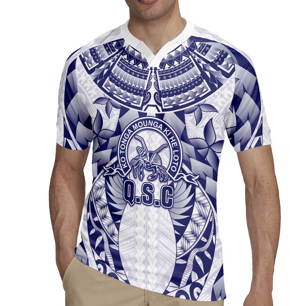 Personalised Tonga Queen Salote College Rugby Jersey Centenary White Version LT05 - Polynesian Pride