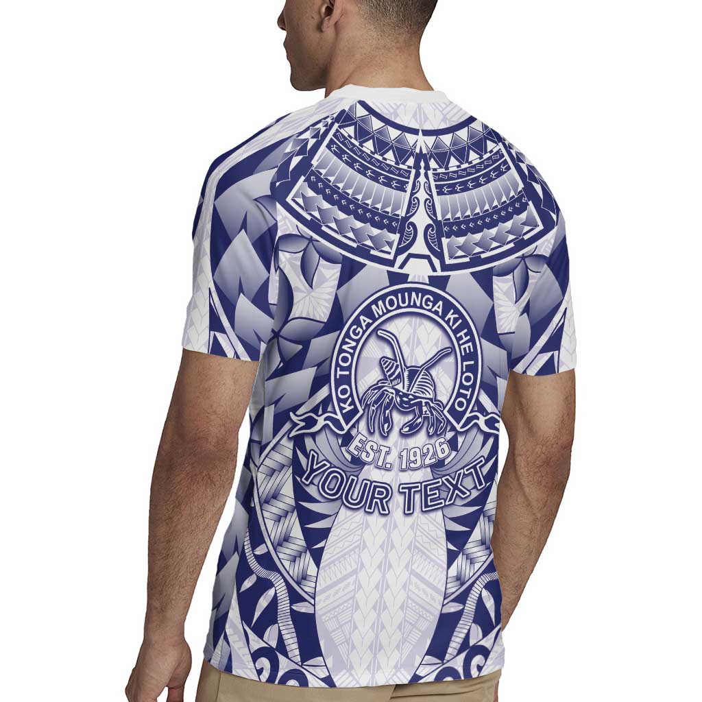 Personalised Tonga Queen Salote College Rugby Jersey Centenary White Version LT05 - Polynesian Pride