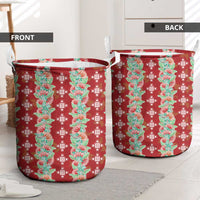 Hawaii Ohia Lehua Laundry Basket Tropical Vibes Crimson LT05 - Polynesian Pride