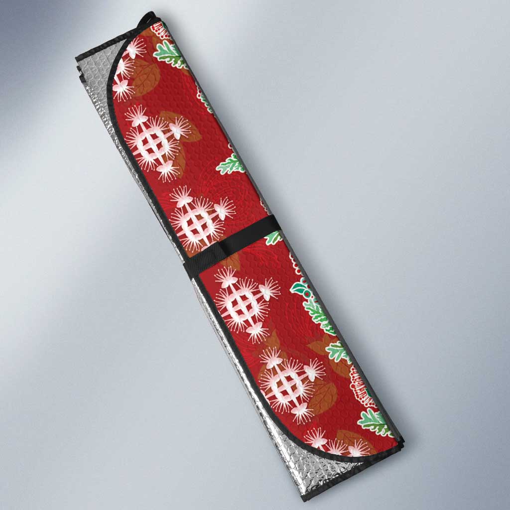 Hawaii Ohia Lehua Auto Sun Shade Tropical Vibes Crimson LT05 - Polynesian Pride