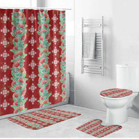 Hawaii Ohia Lehua Bathroom Set Tropical Vibes Crimson LT05 Bathroom Set (4 pcs) Crimson - Polynesian Pride