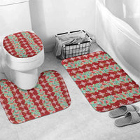 Hawaii Ohia Lehua Bathroom Set Tropical Vibes Crimson LT05 Mat Set Only (3 pcs) One Size Crimson - Polynesian Pride