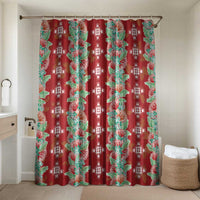 Hawaii Ohia Lehua Bathroom Set Tropical Vibes Crimson LT05 Shower Curtain Only Crimson - Polynesian Pride