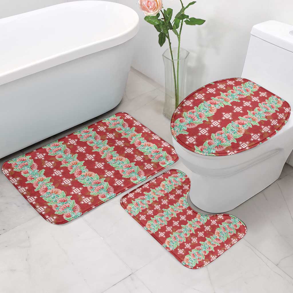 Hawaii Ohia Lehua Bathroom Set Tropical Vibes Crimson LT05 - Polynesian Pride
