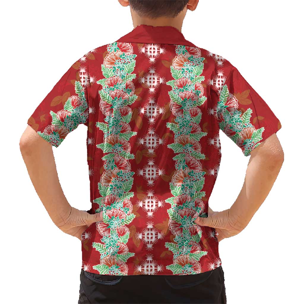 Hawaii Ohia Lehua Kid Hawaiian Shirt Tropical Vibes Crimson LT05 - Polynesian Pride