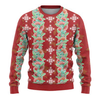 Hawaii Ohia Lehua Ugly Christmas Sweater Tropical Vibes Crimson LT05 - Polynesian Pride