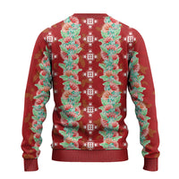 Hawaii Ohia Lehua Ugly Christmas Sweater Tropical Vibes Crimson LT05 - Polynesian Pride