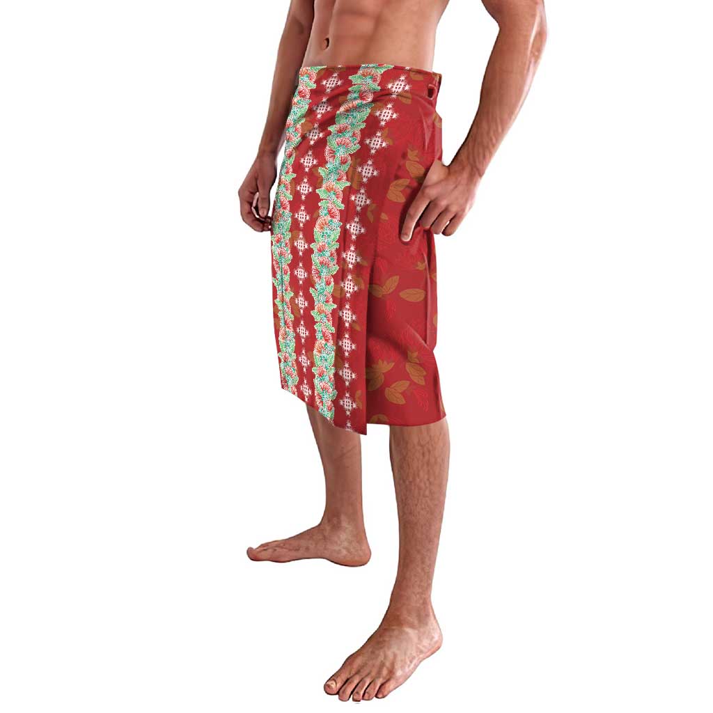 Hawaii Ohia Lehua Lavalava Tropical Vibes Crimson LT05 - Polynesian Pride