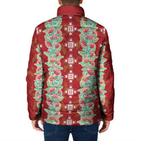 Hawaii Ohia Lehua Padded Jacket Tropical Vibes Crimson LT05 - Polynesian Pride