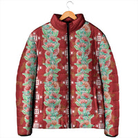 Hawaii Ohia Lehua Padded Jacket Tropical Vibes Crimson LT05 - Polynesian Pride