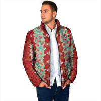 Hawaii Ohia Lehua Padded Jacket Tropical Vibes Crimson LT05 - Polynesian Pride