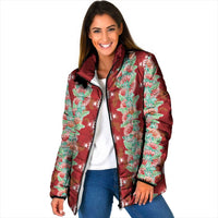 Hawaii Ohia Lehua Padded Jacket Tropical Vibes Crimson LT05 Women Crimson - Polynesian Pride