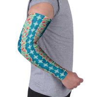 Hawaii Ohia Lehua Arm Sleeves Tropical Vibes Teal LT05 - Polynesian Pride