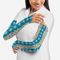 Hawaii Ohia Lehua Arm Sleeves Tropical Vibes Teal LT05 - Polynesian Pride