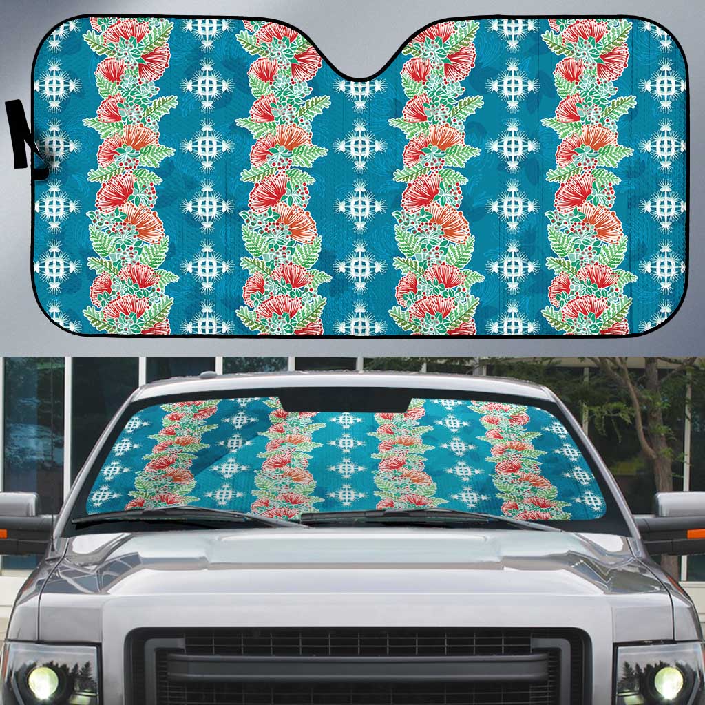 Hawaii Ohia Lehua Auto Sun Shade Tropical Vibes Teal LT05 Teal - Polynesian Pride