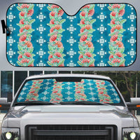 Hawaii Ohia Lehua Auto Sun Shade Tropical Vibes Teal LT05 Teal - Polynesian Pride