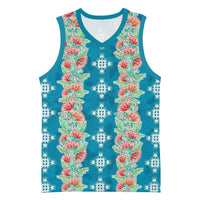 Hawaii Ohia Lehua Basketball Jersey Tropical Vibes Teal LT05 Unisex Teal - Polynesian Pride