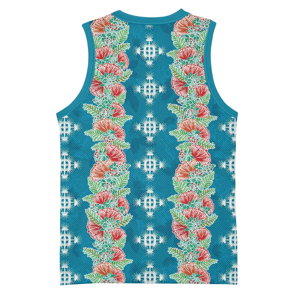 Hawaii Ohia Lehua Basketball Jersey Tropical Vibes Teal LT05 - Polynesian Pride