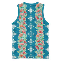 Hawaii Ohia Lehua Basketball Jersey Tropical Vibes Teal LT05 - Polynesian Pride