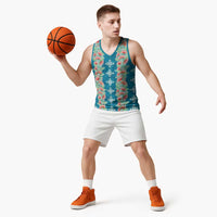 Hawaii Ohia Lehua Basketball Jersey Tropical Vibes Teal LT05 - Polynesian Pride