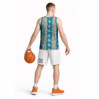 Hawaii Ohia Lehua Basketball Jersey Tropical Vibes Teal LT05 - Polynesian Pride