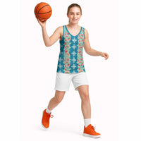 Hawaii Ohia Lehua Basketball Jersey Tropical Vibes Teal LT05 - Polynesian Pride