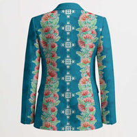 Hawaii Ohia Lehua Blazer Tropical Vibes Teal LT05 - Polynesian Pride