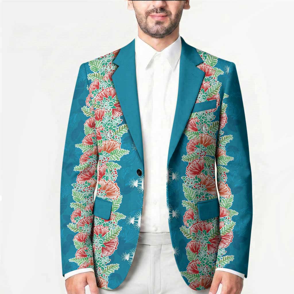 Hawaii Ohia Lehua Blazer Tropical Vibes Teal LT05 - Polynesian Pride