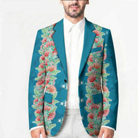 Hawaii Ohia Lehua Blazer Tropical Vibes Teal LT05 - Polynesian Pride