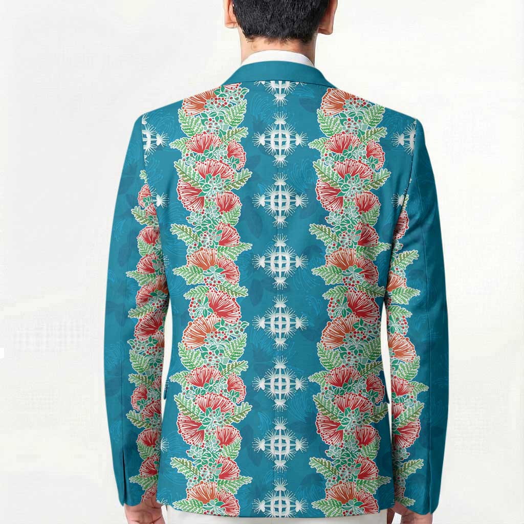 Hawaii Ohia Lehua Blazer Tropical Vibes Teal LT05 - Polynesian Pride