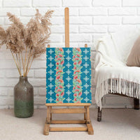 Hawaii Ohia Lehua Canvas Wall Art Tropical Vibes Teal LT05 - Polynesian Pride