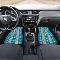 Hawaii Ohia Lehua Car Mats Tropical Vibes Teal LT05 Set 2pcs - Front Teal - Polynesian Pride