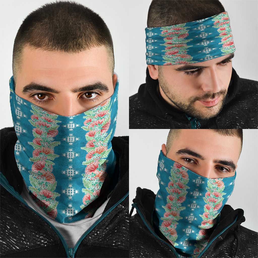 Hawaii Ohia Lehua Neck Gaiter Tropical Vibes Teal LT05 - Polynesian Pride