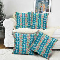 Hawaii Ohia Lehua Pillow Cover Tropical Vibes Teal LT05 - Polynesian Pride