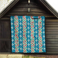 Hawaii Ohia Lehua Quilt Tropical Vibes Teal LT05 - Polynesian Pride