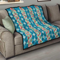 Hawaii Ohia Lehua Quilt Tropical Vibes Teal LT05 - Polynesian Pride