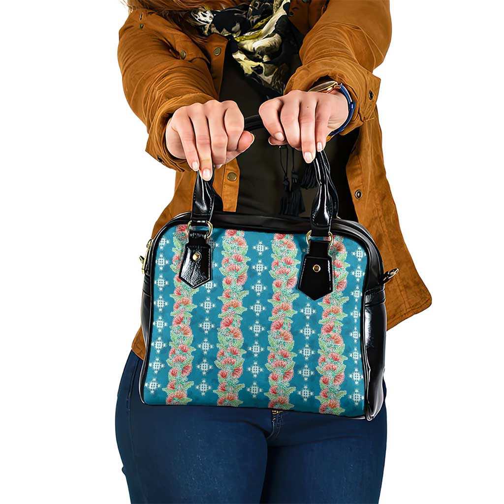 Hawaii Ohia Lehua Shoulder Handbag Tropical Vibes Teal LT05 One Size Teal - Polynesian Pride
