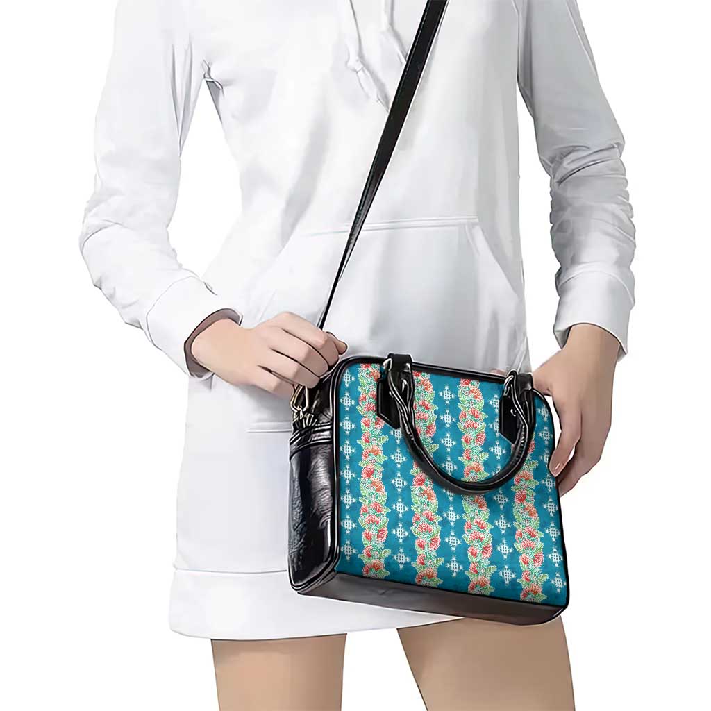 Hawaii Ohia Lehua Shoulder Handbag Tropical Vibes Teal LT05 - Polynesian Pride