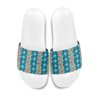 Hawaii Ohia Lehua Slide Sandals Tropical Vibes Teal LT05 Teal - Polynesian Pride
