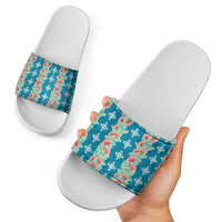Hawaii Ohia Lehua Slide Sandals Tropical Vibes Teal LT05 - Polynesian Pride