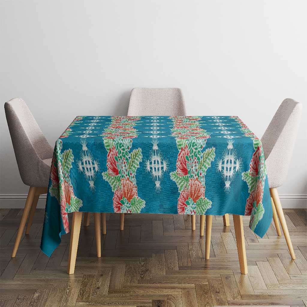 Hawaii Ohia Lehua Tablecloth Tropical Vibes Teal LT05 - Polynesian Pride