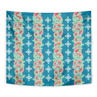 Hawaii Ohia Lehua Tapestry Tropical Vibes Teal LT05 - Polynesian Pride