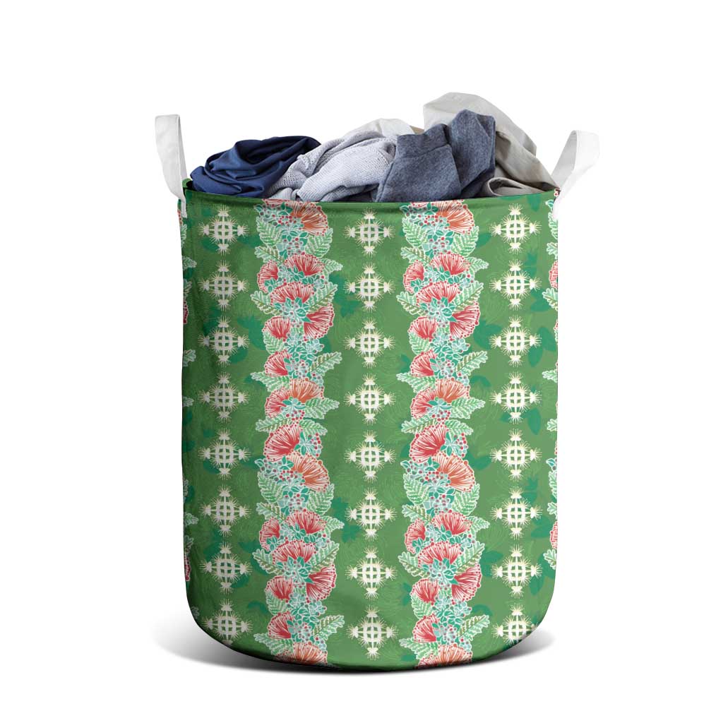 Hawaii Ohia Lehua Laundry Basket Tropical Vibes Green LT05 - Polynesian Pride