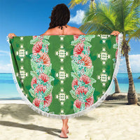 Hawaii Ohia Lehua Beach Blanket Tropical Vibes Green LT05 - Polynesian Pride