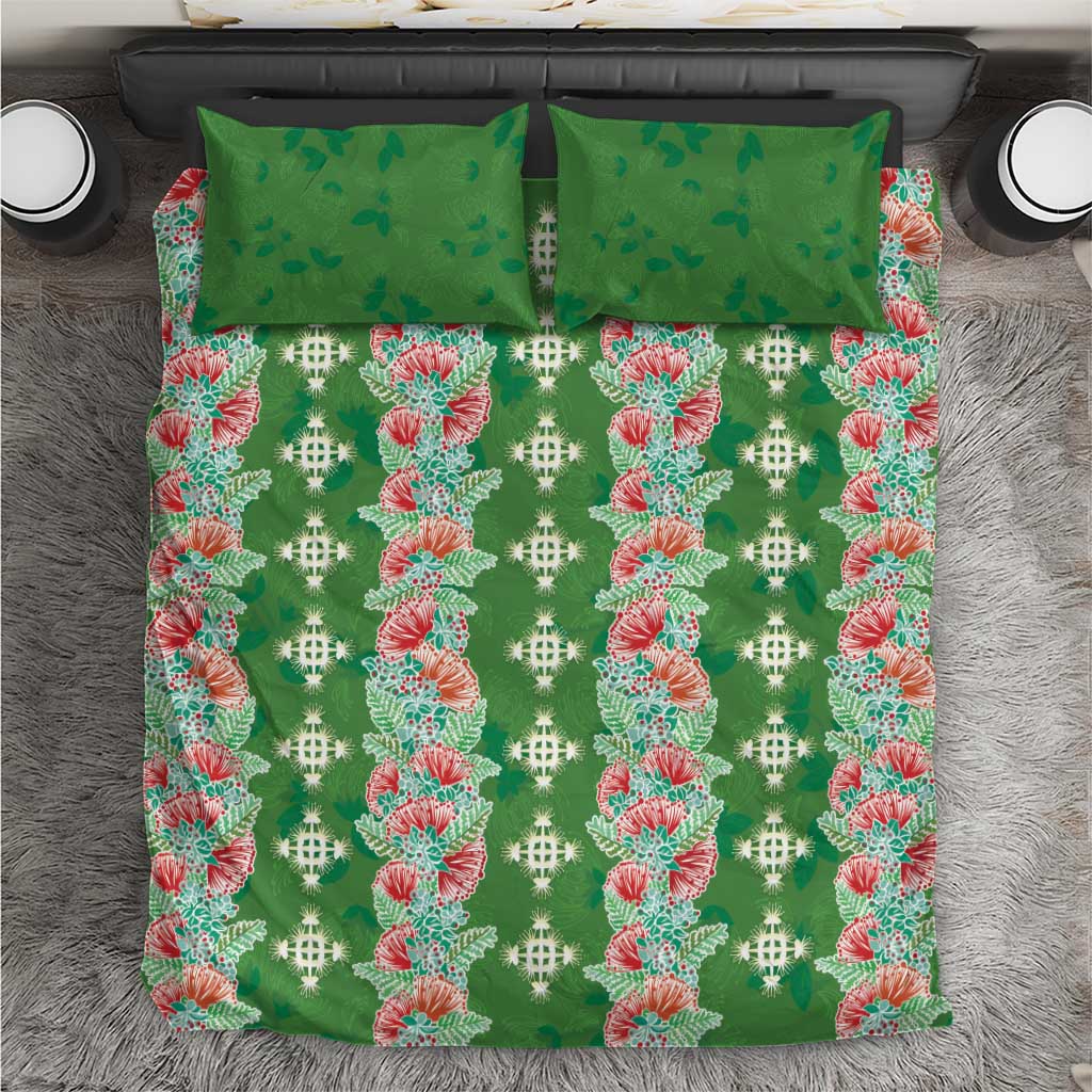 Hawaii Ohia Lehua Bedding Set Tropical Vibes Green LT05 Green - Polynesian Pride